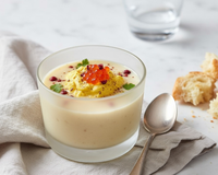 Potage de chou-fleur et chantilly au curry