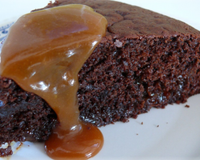 Gâteau chocolat et caramel salé
