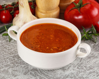 Soupe de tomates express & perle du japon