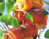 Tapas de poivrons au jambon cru