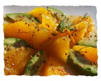 Salade d'avocat et suprêmes d'orange