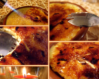 Crème brûlée pomme-chèvre