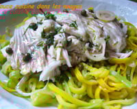 Salade de raie aux deux courgettes