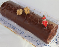 Bûche de Noël aux noix