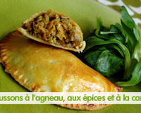 Chaussons à l'agneau, aux épices et à la carotte