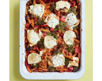 Fusilli chèvre pesto du livre "Hop au four !"