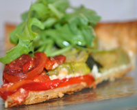 Tarte courgette mascarponne cœur poivron