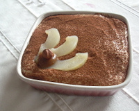 Tiramisu aux poires et à la crème de marrons