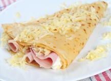 Crêpes jambon fromage maison