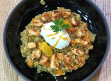 Quinosotto au poulet et parfumé à l'orange