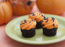 Cupcakes d'Halloween chocolat orange