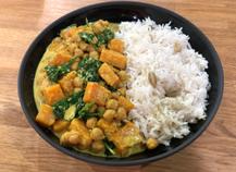 Curry végétarien à la butternut et aux pois chiches