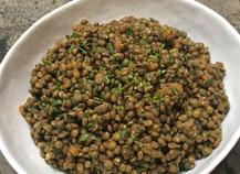Salade de lentilles aux herbes fraîches