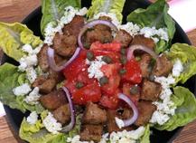 Salade de tomates façon dakos grec