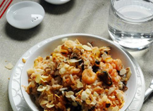 Recette Risotto Aux Crevettes Grises Bouillon Maison Feuilles De Nori 750g