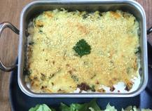 Haddock fumé en gratin à la crème citronnée