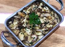 Gratin de macaronis aux cèpes