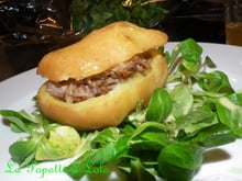 Sandwich de pomme de terre au canard