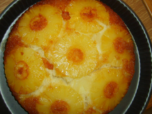 Gâteau renversé à l'ananas caramélisé