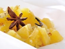 Papillote d'ananas aux épices