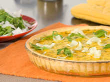 Tarte courgettes et chèvre frais à la Moutarde