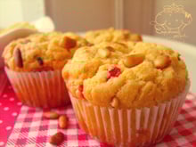 Cupcakes salés au Kiri, poivrons et pignons de pin