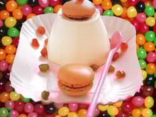 Panna cotta et ses macarons