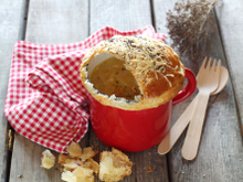 Soupe à l'oignon en croûte