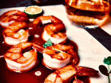 Gambas flambées au whiskie