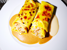 Nems de reblochon, sauce aigre-douce