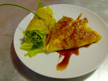 Chèvre chaud au miel et sirop à la bière