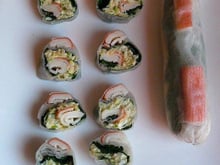 Maki de surimi et d'aiglefin fumé