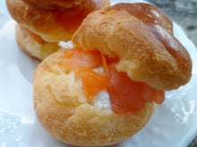 Petits choux Cottage Cheese et Saumon fumé d'Islande