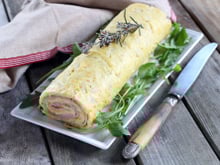 Roulé salé pommes de terre jambon et fromage