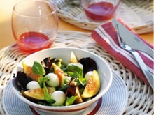 Salade de figues et de mozarella au basilic