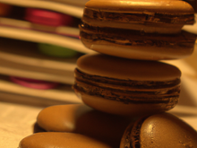 Gros macaron au chocolat