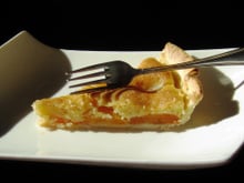 Tarte abricots, poires façon thym