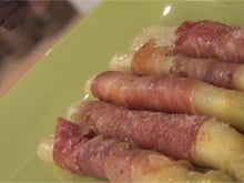 Asperges au jambon et au parmesan