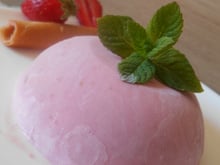 Glace à la fraise sans sorbetière