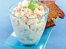 Tartare de crevettes aux champignons