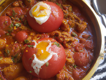 Tajine de tomates et d'œufs
