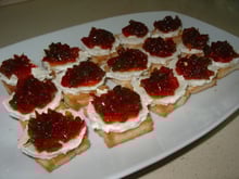 Toast aux poivrons et fromage