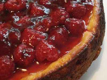 Gâteau au fromage et aux framboises