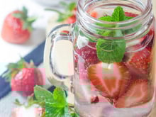 Detox water à la fraise