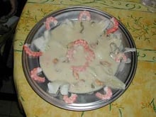 Filets de flétan sauce au maroilles et aux moules