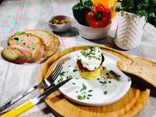 Quiche en coque de jambon