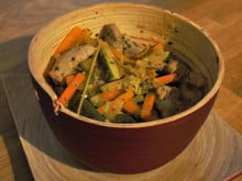 Filet mignon aux légumes croquants