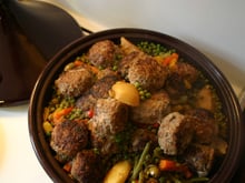 Tajine de légumes et boulettes Keftas