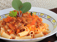 Pasta à la bolognaise végétarienne