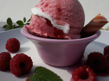 Glace à la framboise